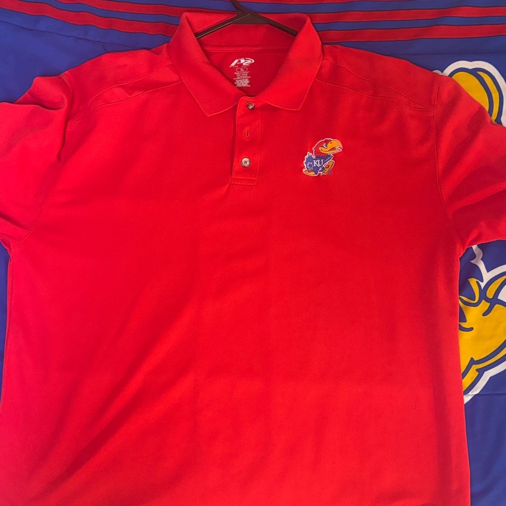 Pro Player Red Polo Shirt with Embroidered Emblem